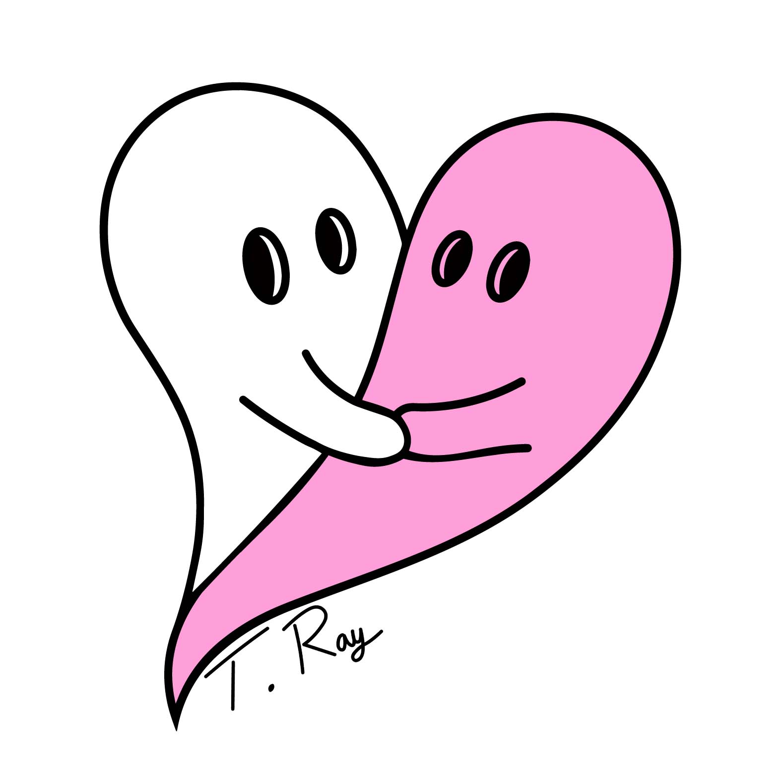 Ghost in shape of heart